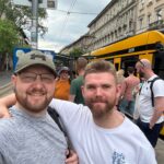 Jake Jones in Budapest with his cousin Daniel