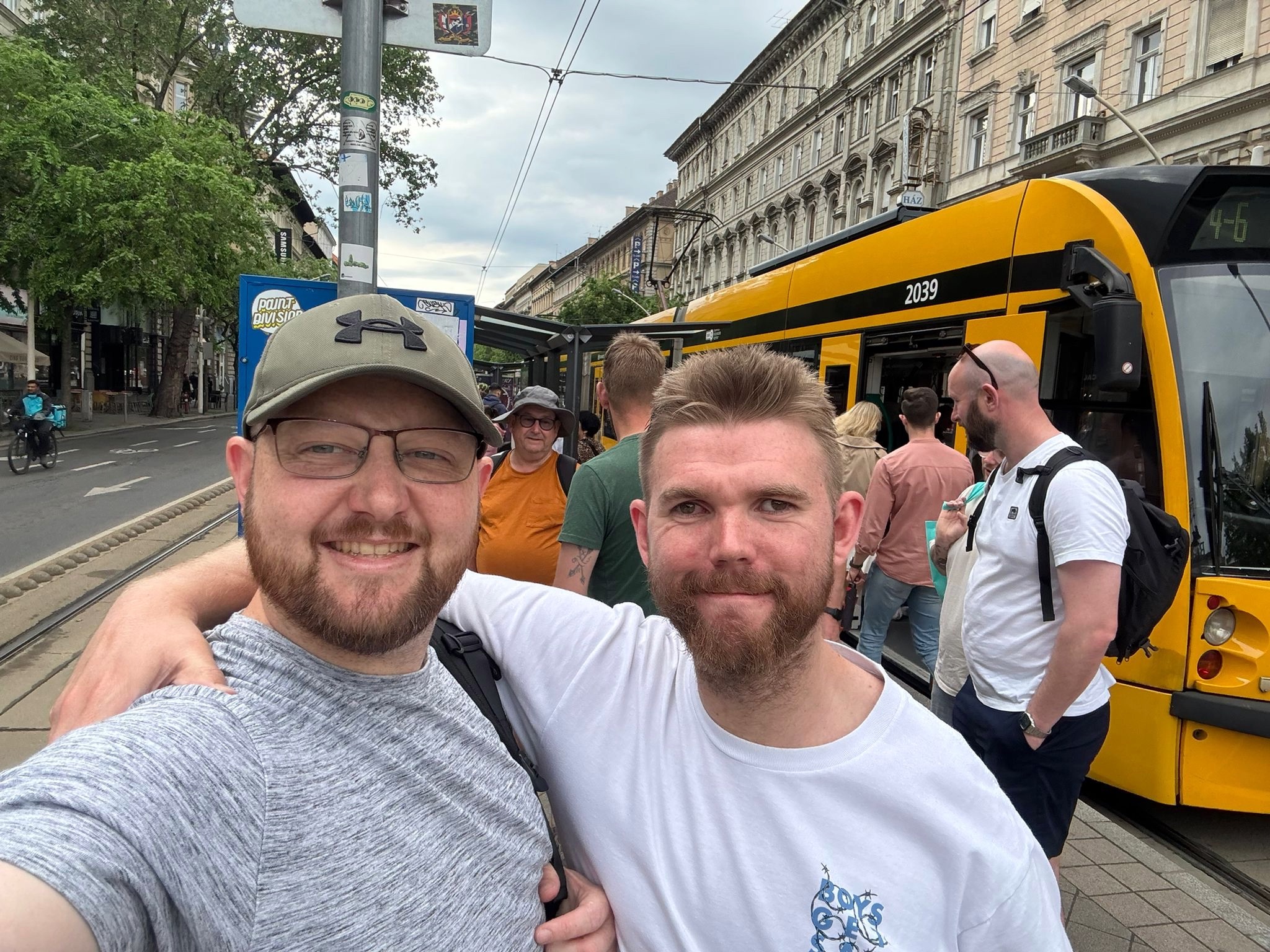 Jake Jones in Budapest with his cousin Daniel