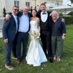 Jake Jones with his parents, cousin and her husband outside the wedding venue.